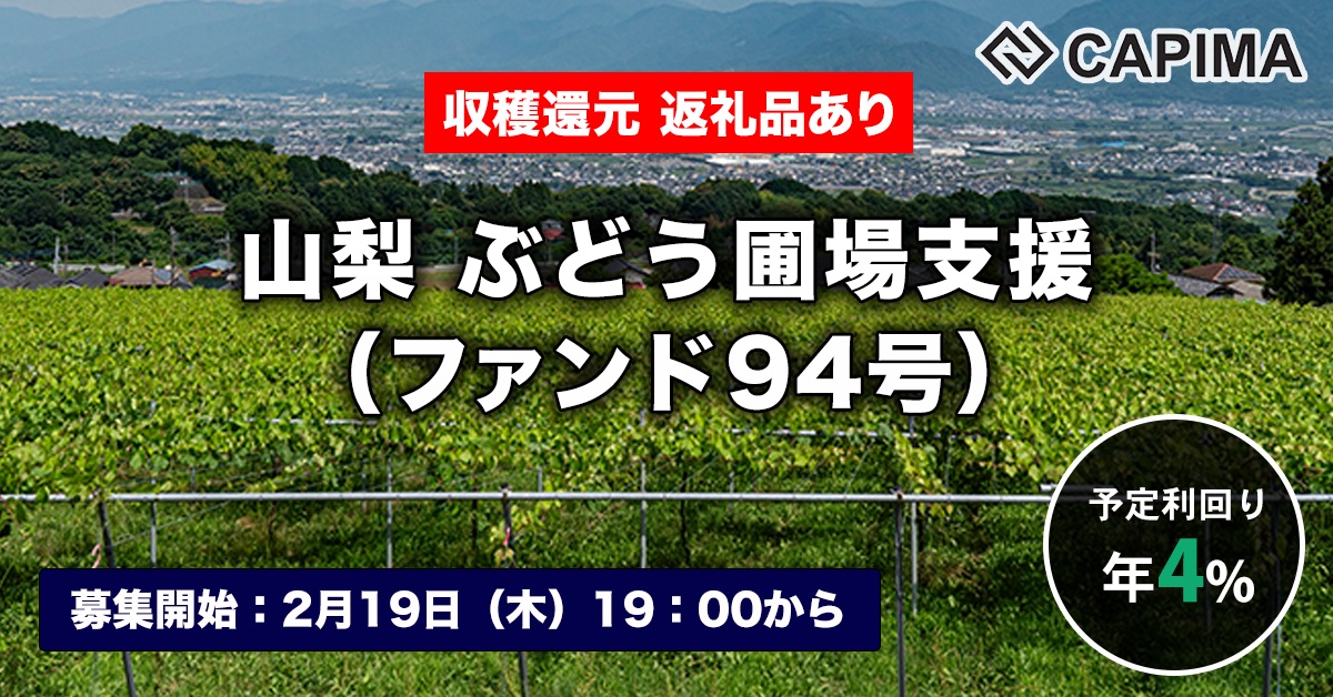 山梨 ぶどう圃場支援（ファンド94号）